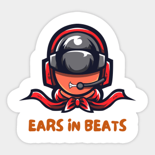 Ears in Beats Sticker